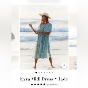 Daughters of India Jade Green Midi Dress